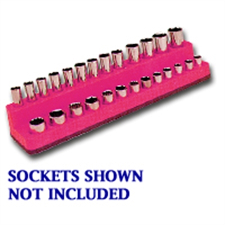 MECHANICS TIME SAVER 1/4 in. Drive Magnetic Hot Pink 4 to 14 mm Socket Holder 722